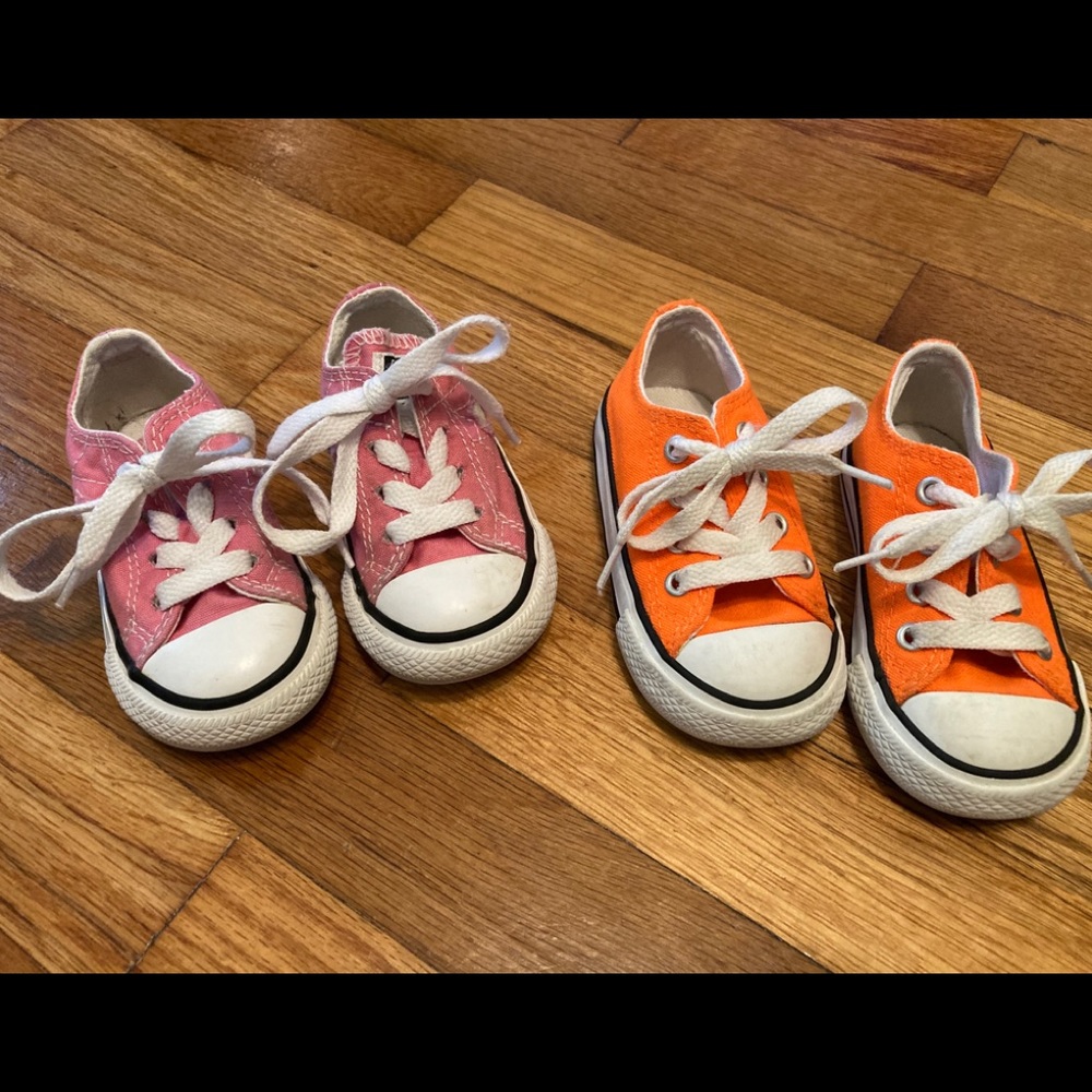 2 pair toddler Converse